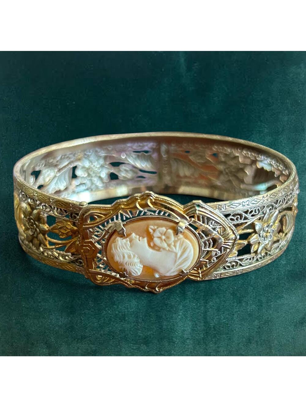 A 1933 Edward L. Weed / J.J. White Shell Cameo 7” Bangle